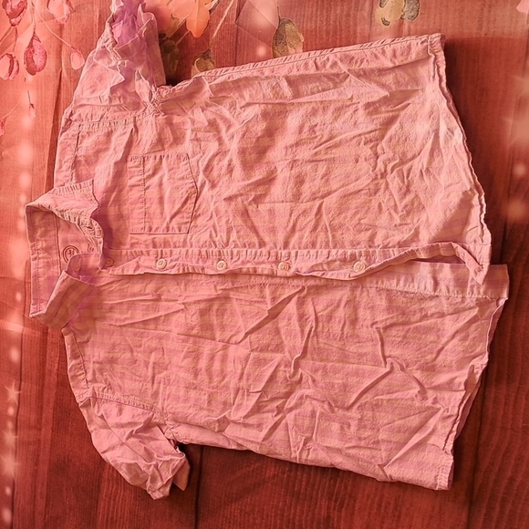 Purple and white button down top 6-7 - Picture 1 of 3